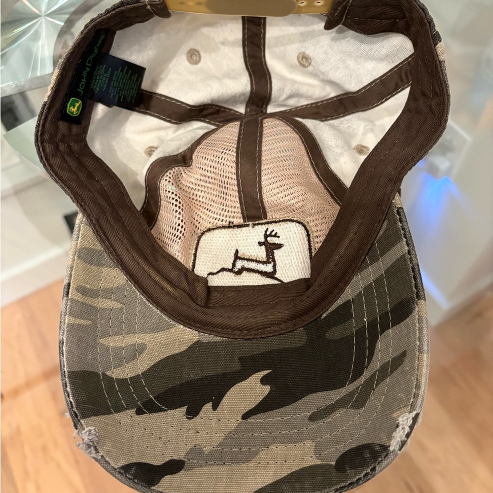 John Deere Camo Farm Ball Cap Baseball Hat - Picture 5 of 5